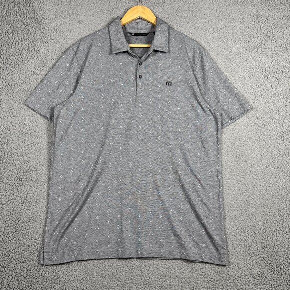 Travis Mathew Polo Mens Size XL Gray Blacksail Bay Golf Performance Breatheable - Picture 1 of 16